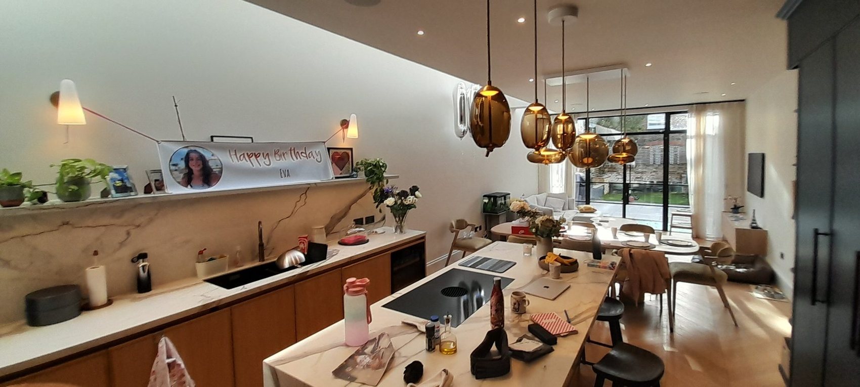 Finished kitchen in a rebuilt Fulham home